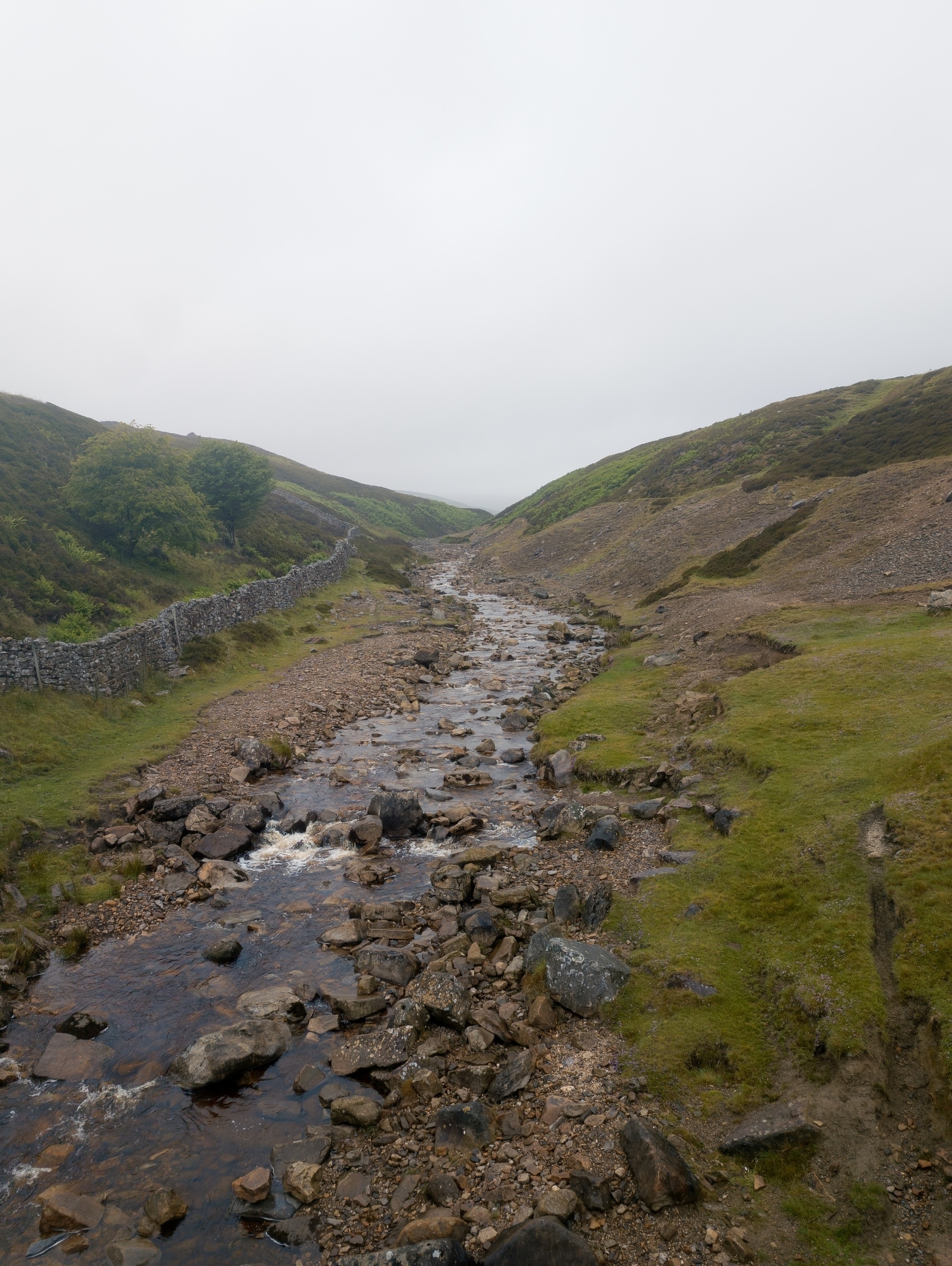 The river running down a small valley